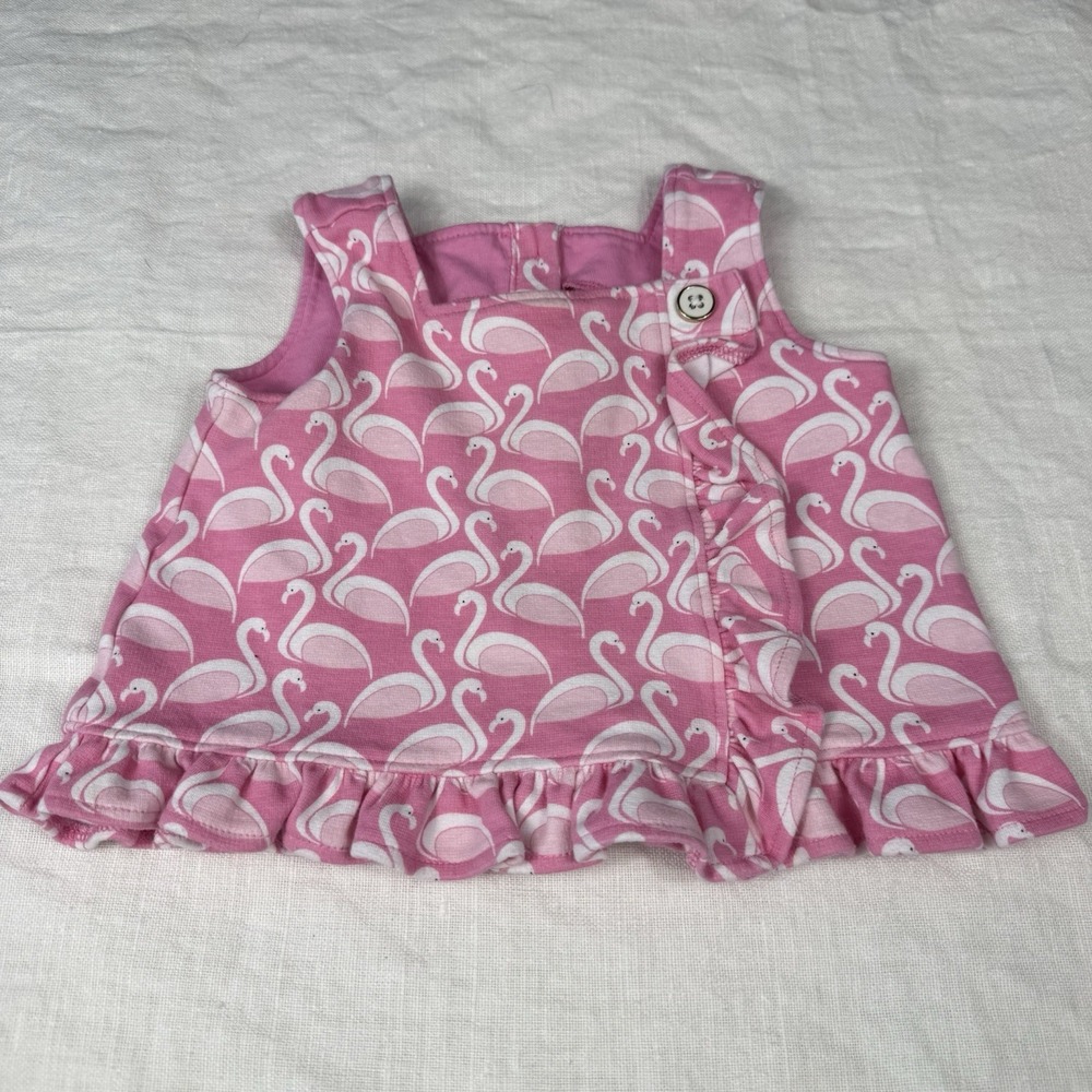 Janie and Jack Flamingo Top Toddler Girls 18-24 M Sleeveless Square Neck Ruffle